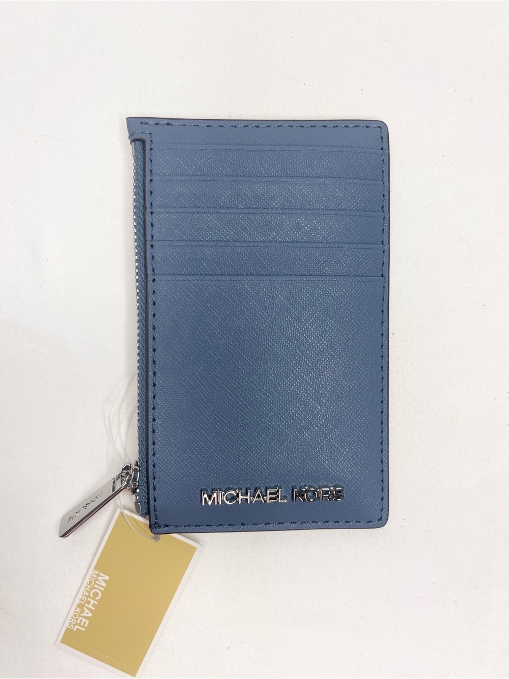 Michael Kors Jet Set Travel Top Zip Card Case Wallet Saffiano Leather NWT